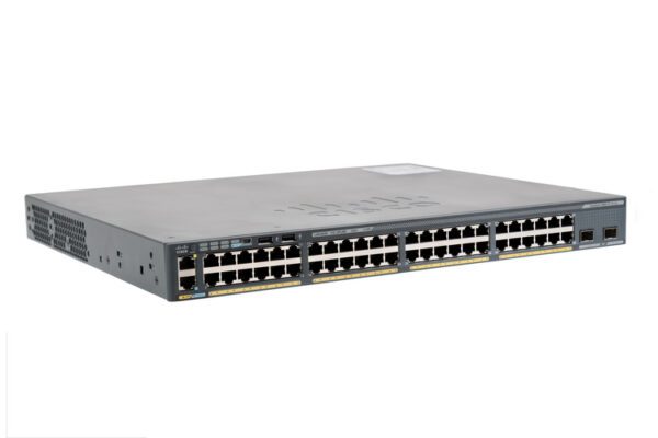 A Cisco WS-C2960X-48FPD-L 48-Port Switch