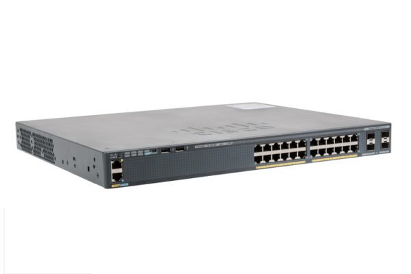 A Cisco WS-C2960X-24PS-L 24-Port Switch