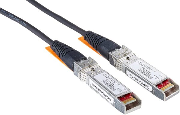 A Cisco SFP-H10GB-CU1M Transceiver Cable