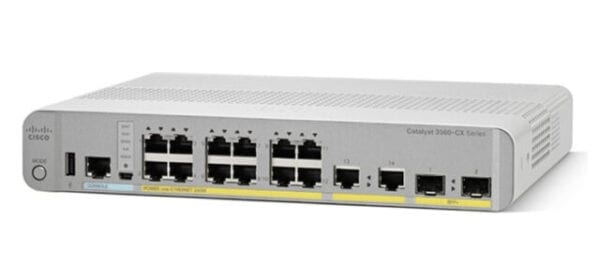 A Cisco WS-C3560CX-12PC-S 12-Port Switch