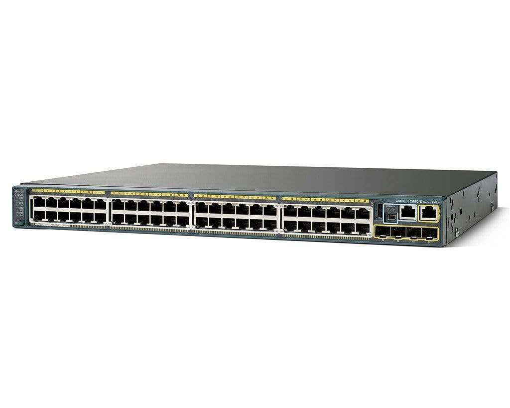 A Cisco WS-C2960X-48LPD-L 48-Port Switch