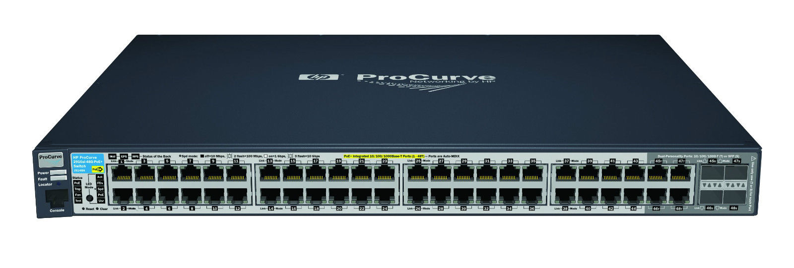 An HPE J9148A 48-Port Switch