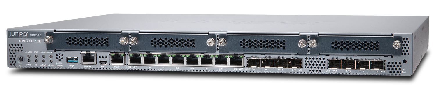 A Juniper SRX345-SYS-JB-2AC Services Gateway
