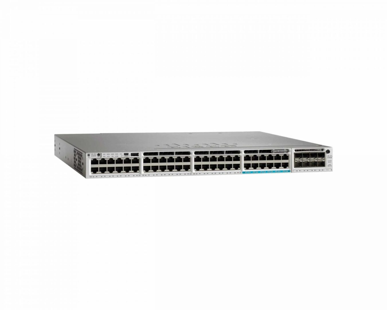 A Cisco WS-C3850-12X48U-S 48-Port Switch