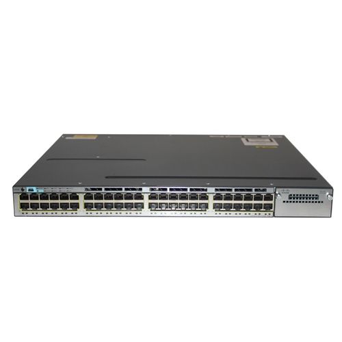 A Cisco WS-C3750X-48P-E 48-Port Switch